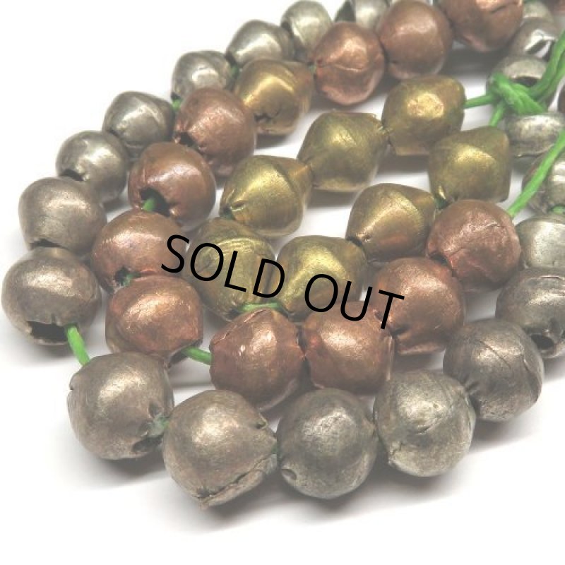 エチオピア金属ビーズ三種 短連セット