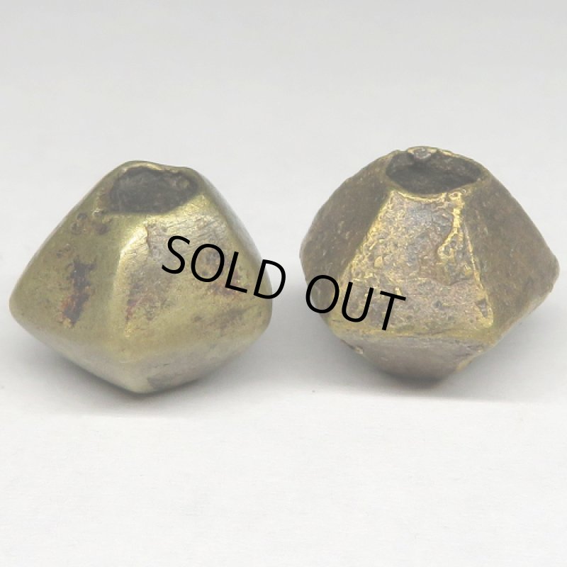 西アフリカ真鍮ビーズ大　2個セット