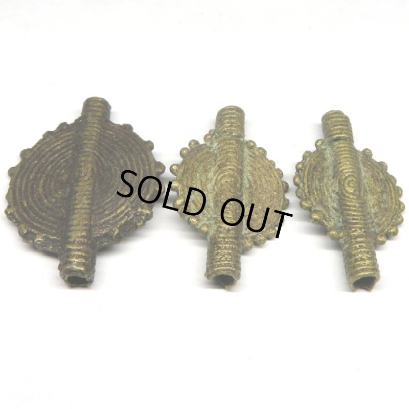 バウレ真鍮鋳造ビーズ 3個セット