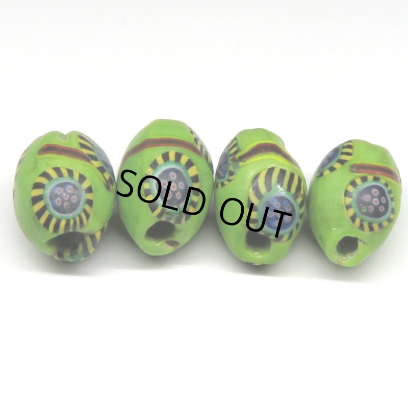 オーバルミルフィオリ　4個セット