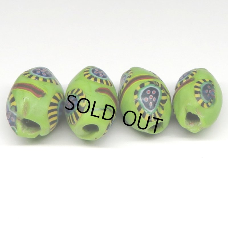 オーバルミルフィオリ　4個セット