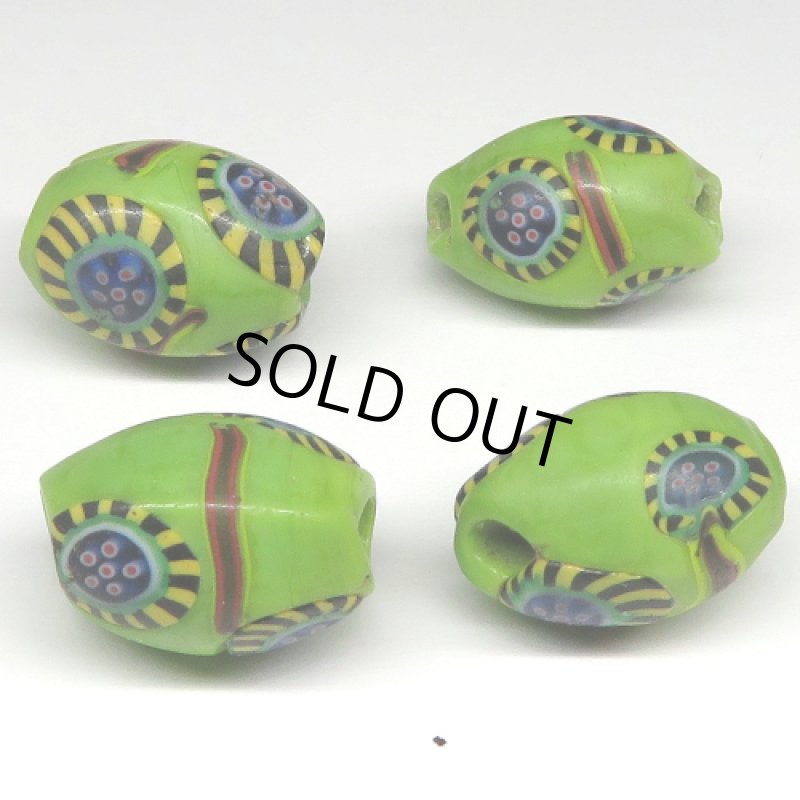 オーバルミルフィオリ　4個セット