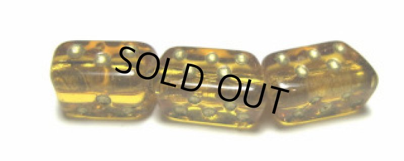 ダイスビーズ 琥珀色クリア