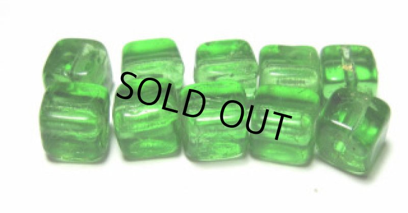 グリーンクリアビーズ10個セット