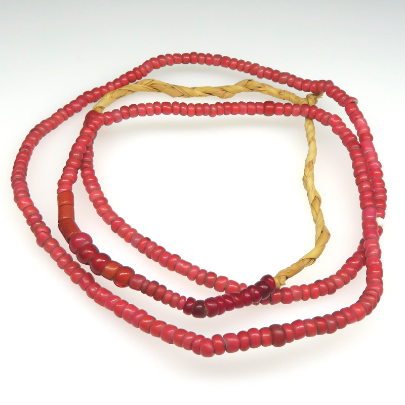 ヴェネチアンビーズ/ホワイトハーツ/小粒金赤ホワイトハーツ連